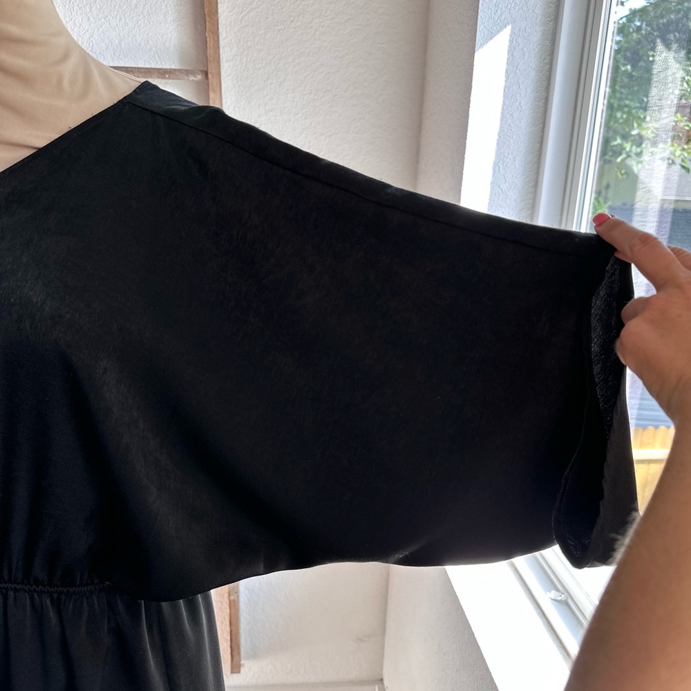 Gilli Solid Black One Shoulder Front Split Maxi D… - image 4